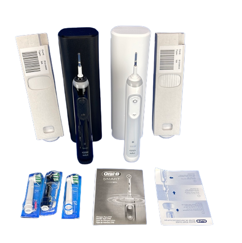 Oral-B Professional Clean 5000 X Electric Toothbrush Twin Pack, Black & White