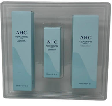 AHC Aqualuronic 3-Piece Beauty Set: Cleanser, Toner and Serum