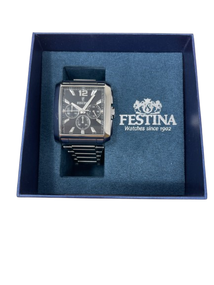 Festina on the Square, Stainless Steel Watch