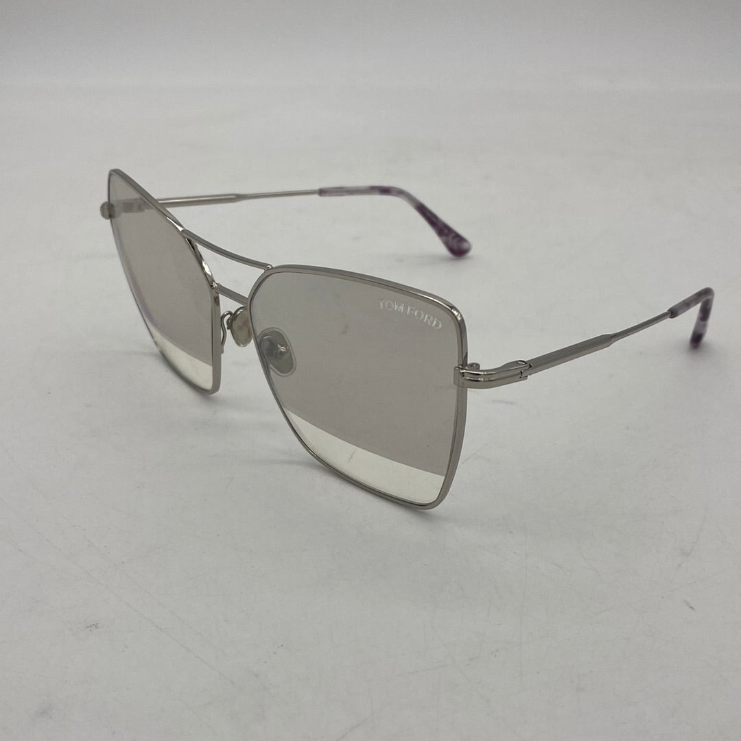 TOM FORD TF 738 Sye Sunglasses 16C Silver/Silver gradient mirror