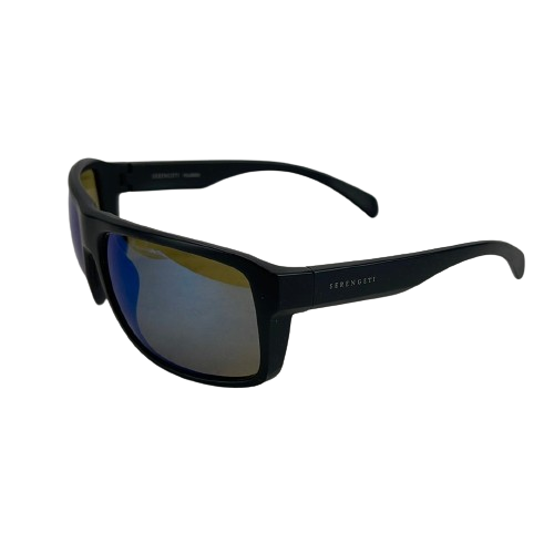 Serengeti Yermo Sunglasses, Black Frames/Yellow Tint