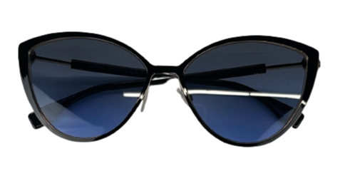 FENDI FF 0413/S Black/Grey Blue Shaded 60/16/145 women Sunglasses