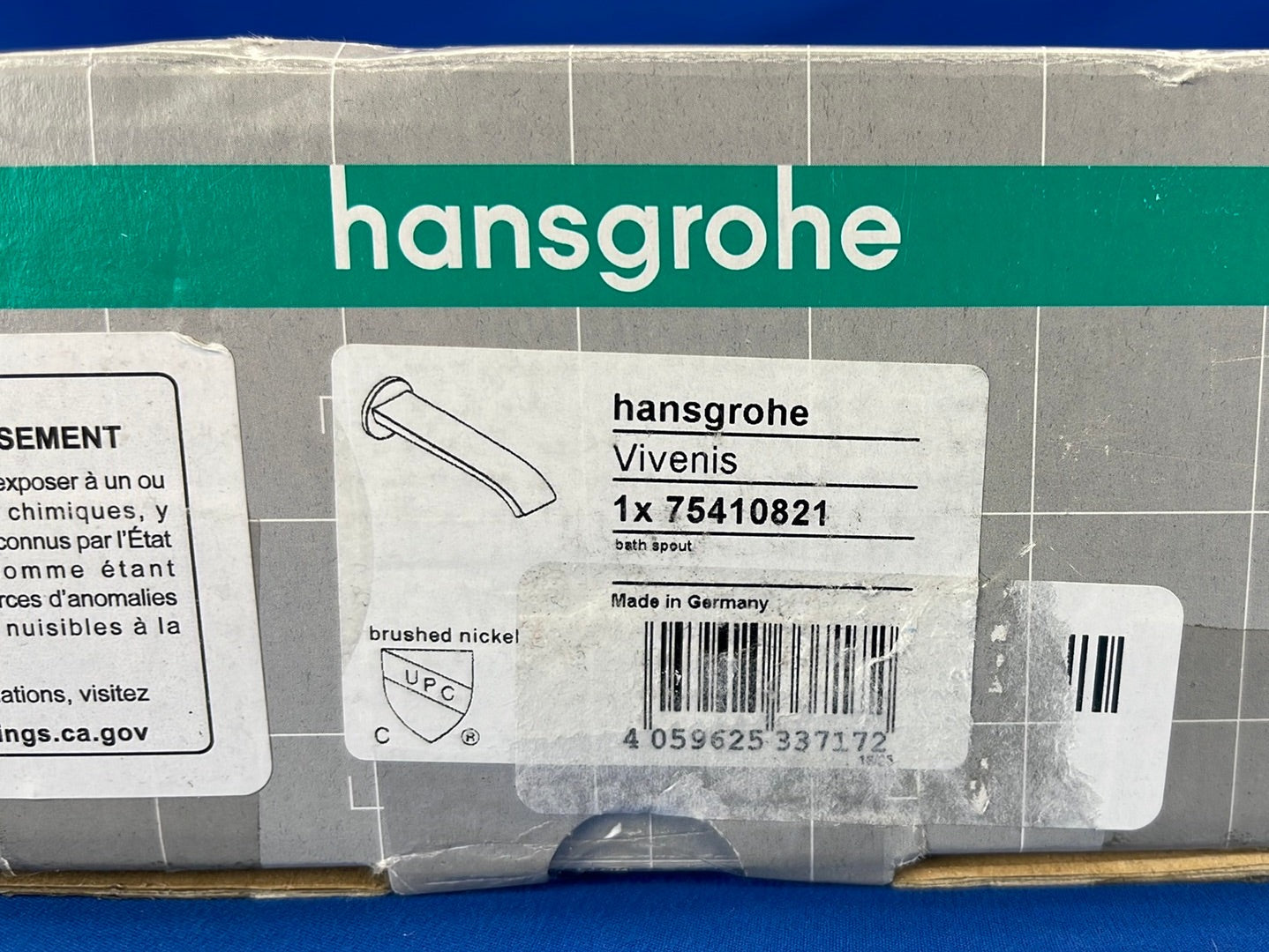 hansgrohe Vivenis Modern Tub Spout in Brushed Nickel, 75410821