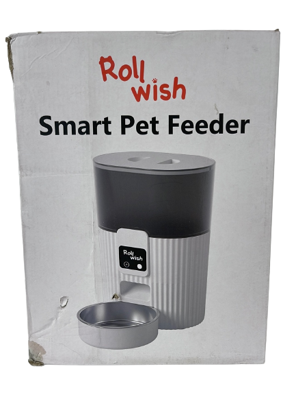 Rollwish Automatic Cat Feeder, 3L Pet Food Dispenser