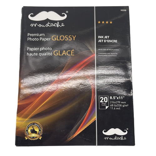 Moustache Brand Premium Photo Paper - Glossy - 20 Sheets