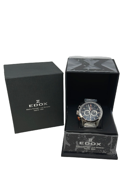 Edox Chronorally 1 Chronograph Quartz Grey Dial Men's Watch 10114 3NMO NO