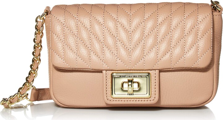 Karl Lagerfeld Paris Agyness Quilted Flap Crossbody - Almond