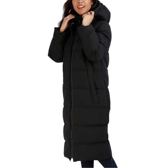 Two by Vince Camuto Down Maxi Puffer Jacket - Black (Size L)