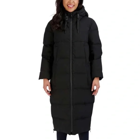 Two by Vince Camuto Down Maxi Puffer Jacket - Black (Size L)