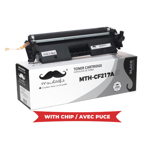 HP 17A CF217A Compatible Black Toner Cartridge - With Chip - Moustache® - 1/Pack