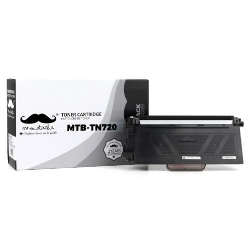 Brother TN720 Compatible Black Toner Cartridge - Moustache 