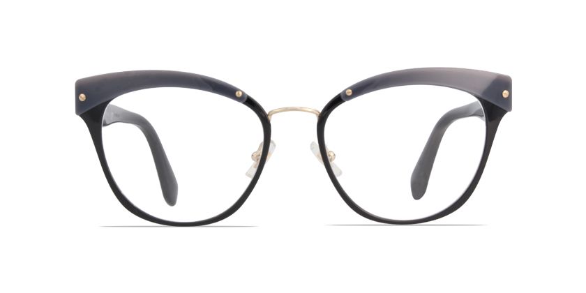 Miu Miu Cat-Eye / Butterfly Full Rim Eyeglass Frame [Black & Grey]