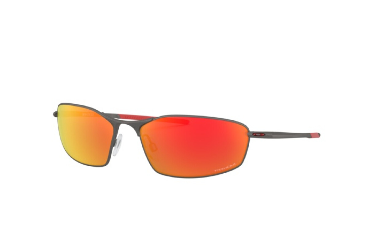 Oakley 60mm Polarized Oval Sunglasses in Matte Gunmetal/Prizm Ruby