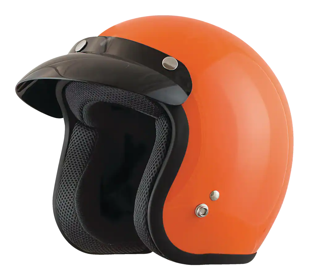 VCAN Hunter Open Face ATV Hunting Helmet, Orange (Size XL)