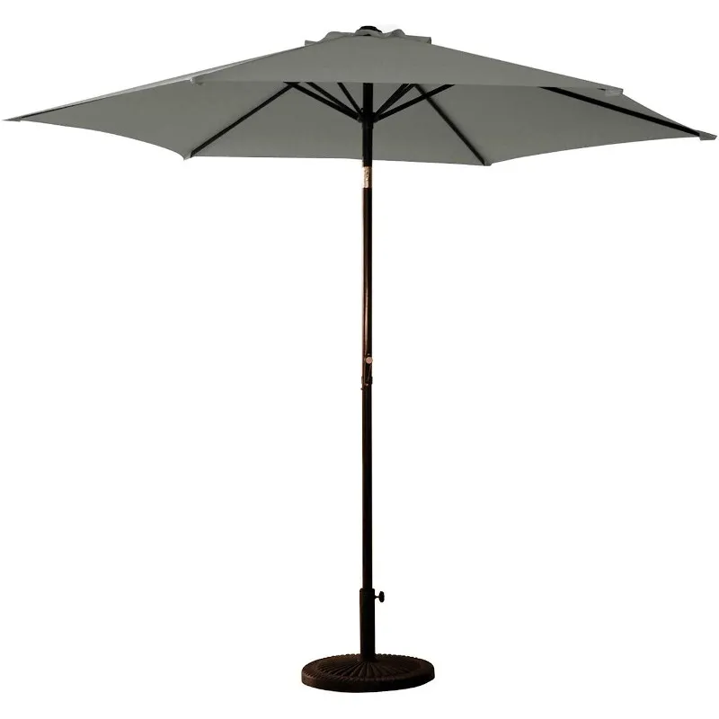 Big Box 9ft Market Umbrella With Crank & Tilt - Slate (Dark Grey)