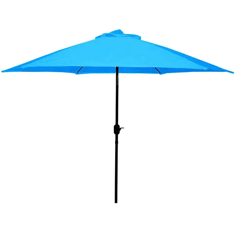 Big Box 9ft Market Umbrella With Crank & Tilt - Azure (Sky Blue)