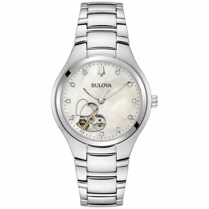 BULOVA Classic White Mother-of-Pearl Dial Ladies Watch (96P234)