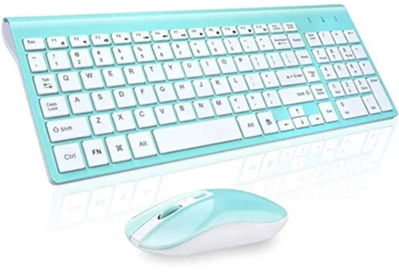 Wireless Keyboard Mouse Combo (Turquoise)