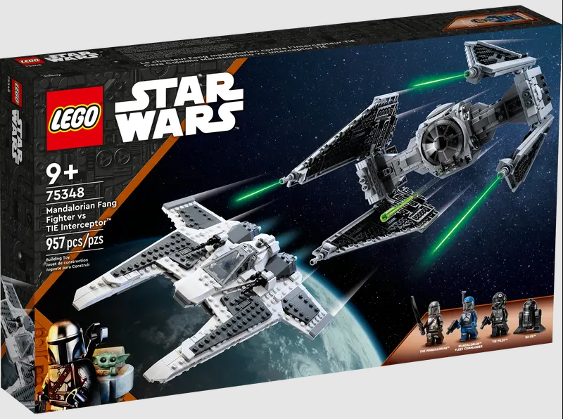 LEGO Star Wars Mandalorian Fang Fighter vs. TIE Interceptor (75348), 957 pieces