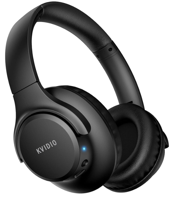 KVIDIO Over-Ear Bluetooth Headphones (Black)