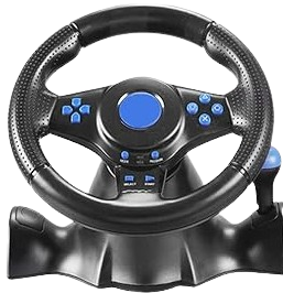 YUYIU Racing Steering Wheel with Pedals/Paddles
