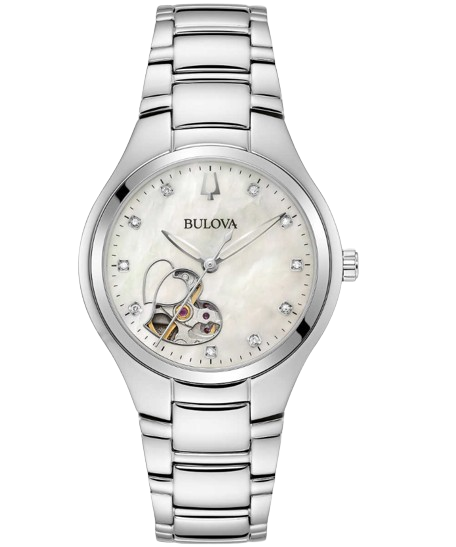 Bulova Classic White Mother-of-Pearl Dial Ladies Watch (Model: 96P234)