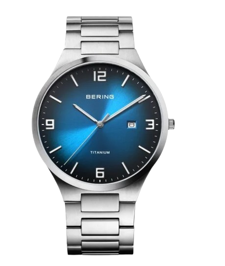 Bering Men s Watch Titanium 15240 777 Brushed Silver