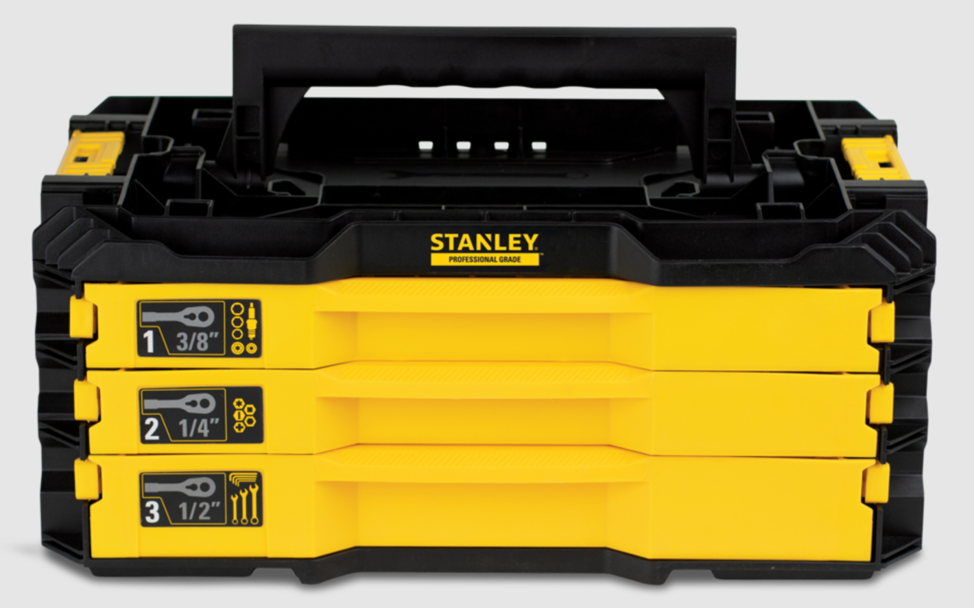 Stanley Professional Grade Black Chrome Socket Set, 203-pc SAE/Metric