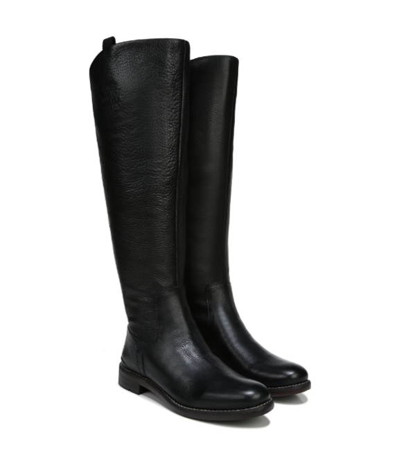 Franco Sarto Women's Meyer Knee High Boots - Black Leather (US 7.5)