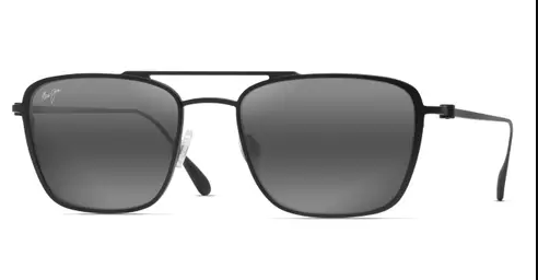 Maui Jim Ebb & Flow 54mm Polarized Navigator Sunglasses in Matte Black