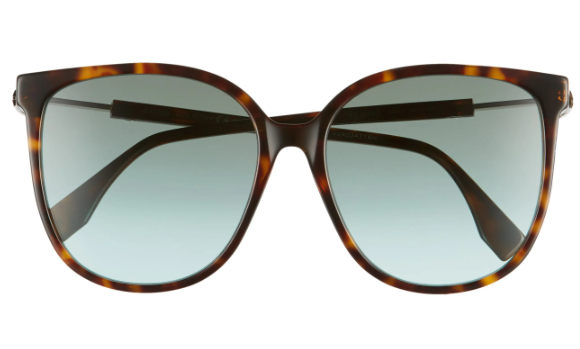 Fendi 58mm Cat Eye Sunglasses (Aqua Green)