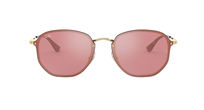 Ray-Ban RB 3579N Blaze Hexagonal Sunglasses - Pink/Gold
