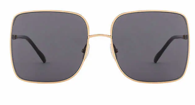 Jimmy Choo Aliana 59mm Square Sunglasses, Gold/Brown