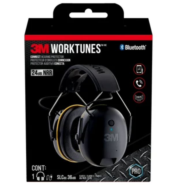 3M WorkTunes Bluetooth Hearing Protector Black/Yellow