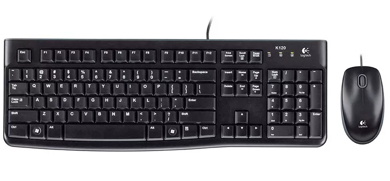 Logitech - MK120 Full-size Wired Membrane Keyboard and Mouse