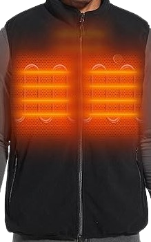 Hewinze Men's Large Black Heated Vest (H2117-L 5V)