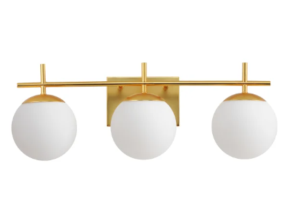 Maxim Lolli 3-Light Satin Brass Vanity Light with LED Bulbs