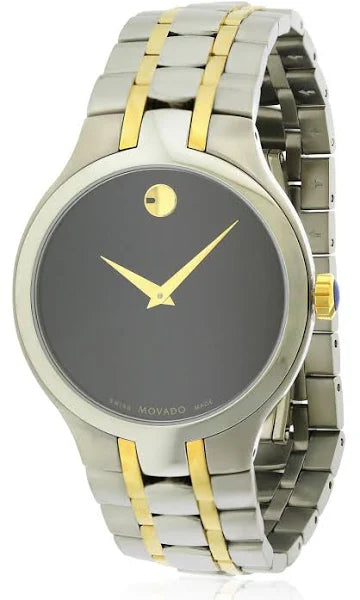 Black movado watch men's deals