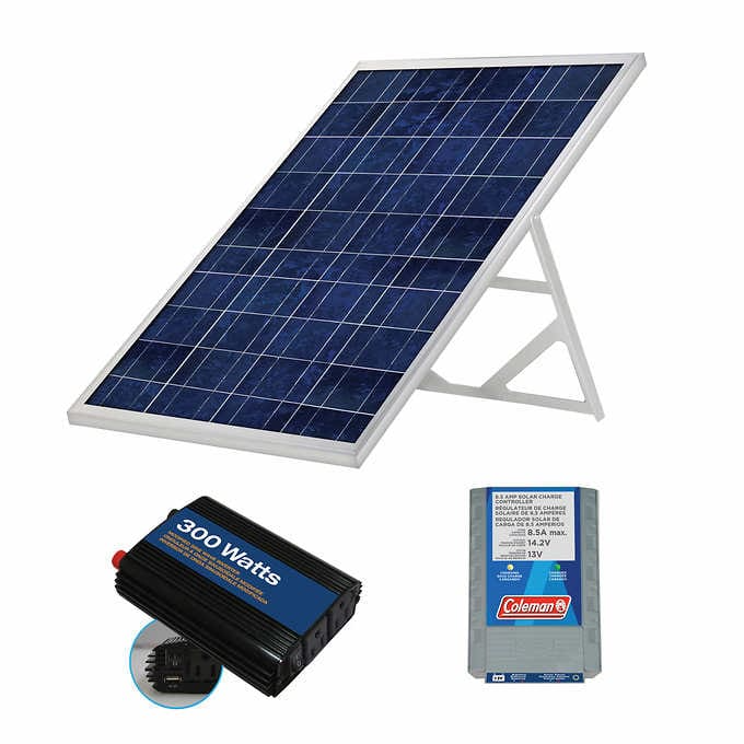 Coleman 120 W Solar Kit with Fold-out Stand