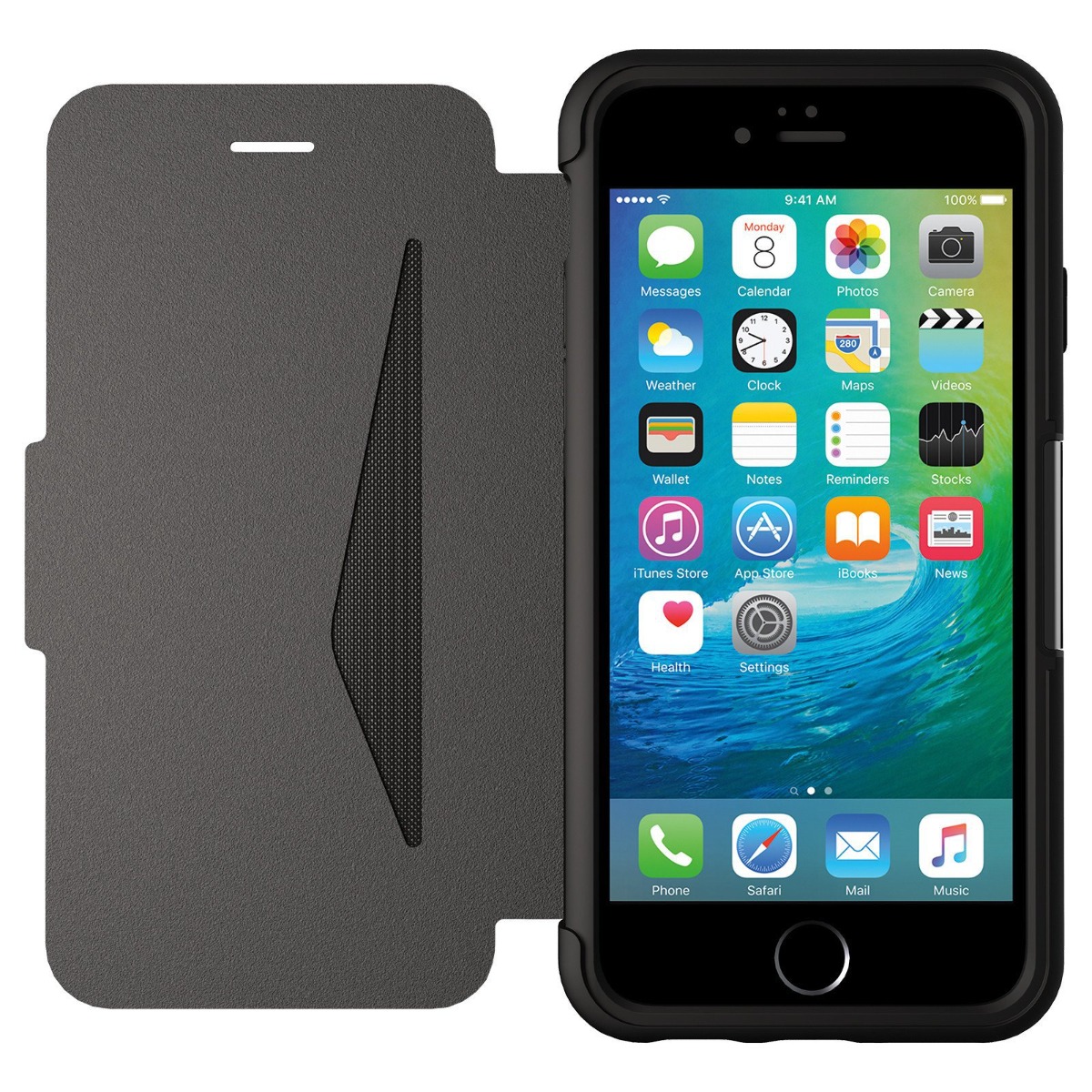 OtterBox Strada Folio Case for iPhone 7 - Black