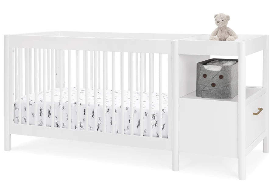 Cot with top changing station