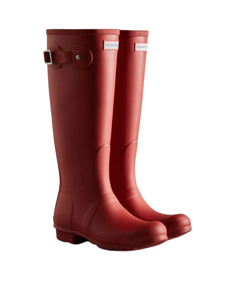 HUNTER Women's Original Tall Rain Boots - Military Red (US 7)