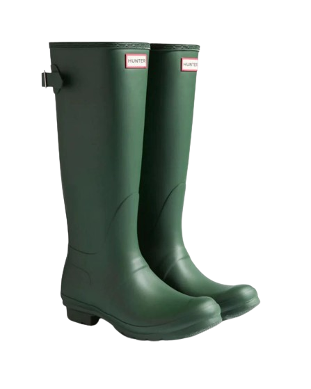 HUNTER Women's Original Tall Rain Boots - Hunter Green (US 8) - AS-IS